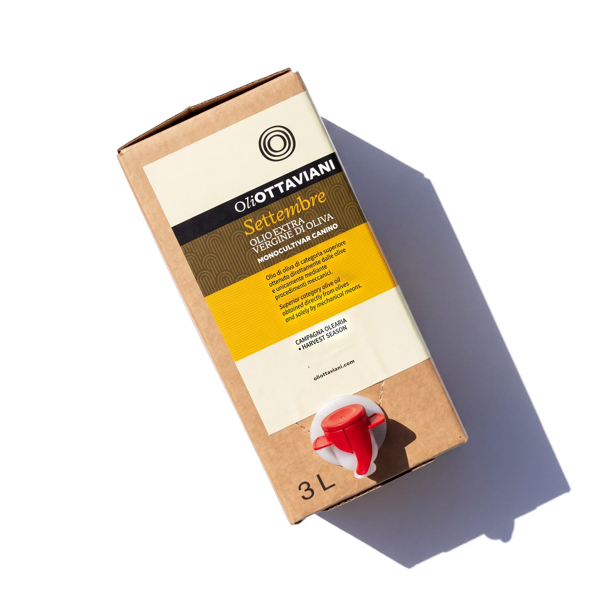 Bag-in-box da 3 litri di Settembre, olio extravergine di oliva Oli Ottaviani