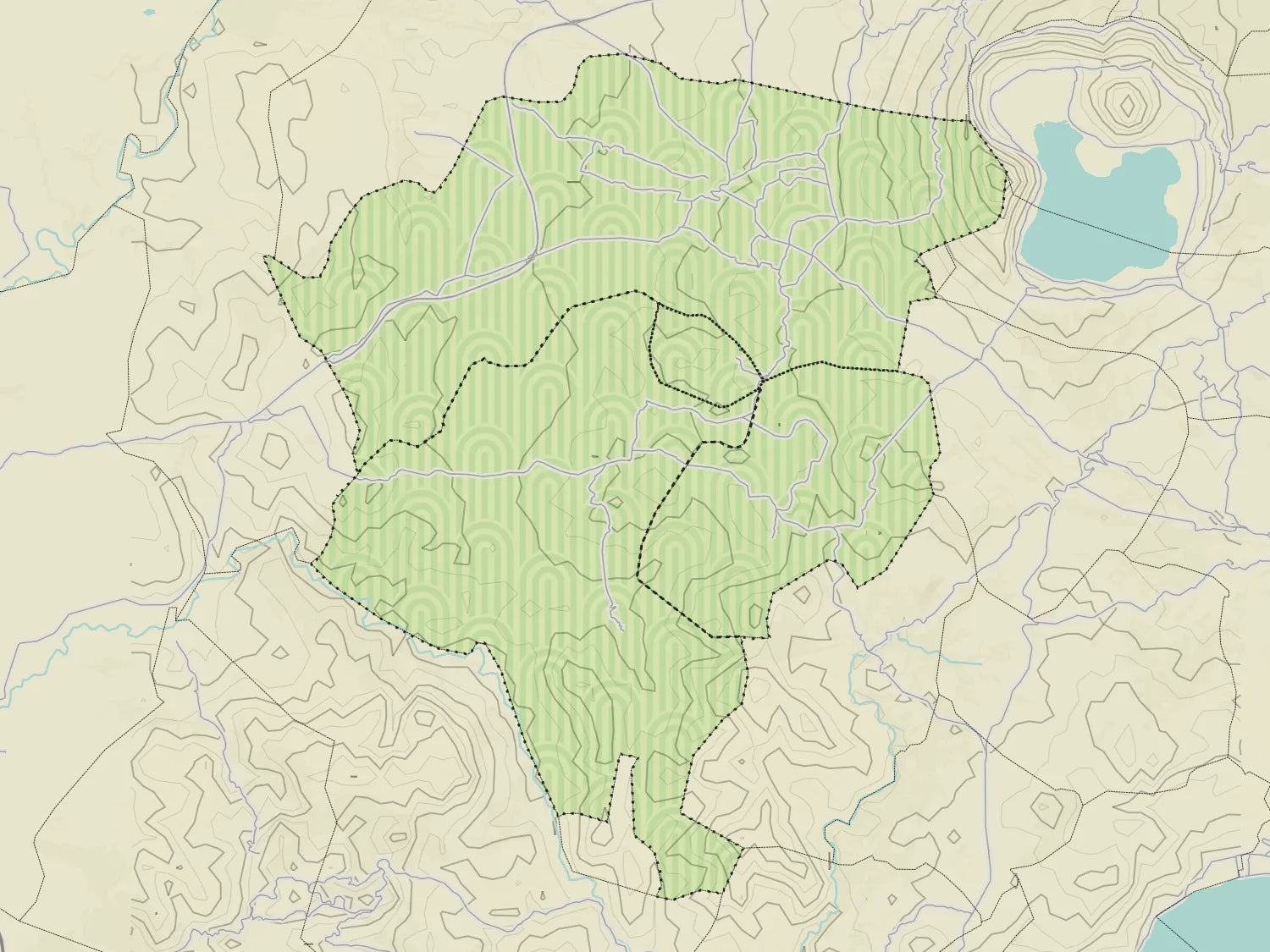 Mappa della Tuscia viterbese: i comuni di Blera, Barbarano Romano, Villa San Giovanni in Tuscia e Vetralla intorno al frantoio